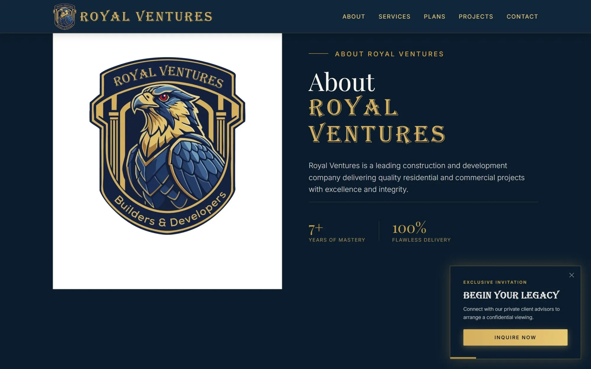 Royal Ventures: website image 1